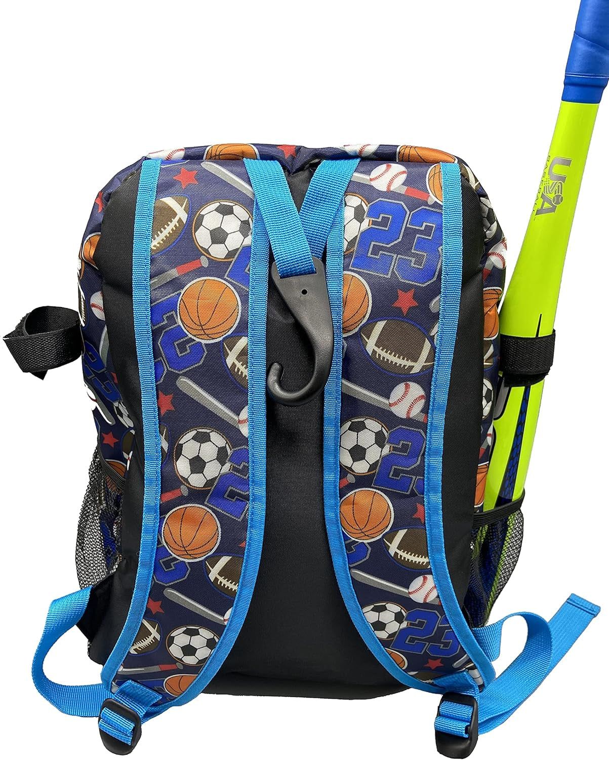 Youth Tball and Baseball Backpack Bag Lightweight Baseball Bag Hold Bats, Helmet, Glove, Caps, Valuables Pocket, Fence Hook