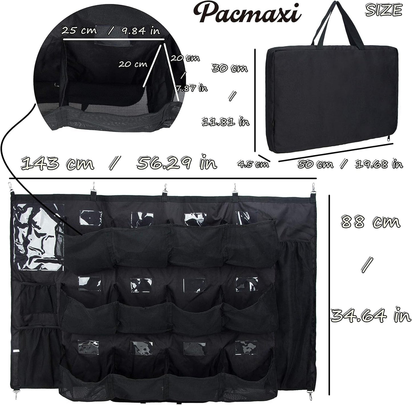 Hanging Helmet Bag - Organize Baseball Equipment - Helmets, Gloves, Bats, Balls - 12 Player Dugout Storage
