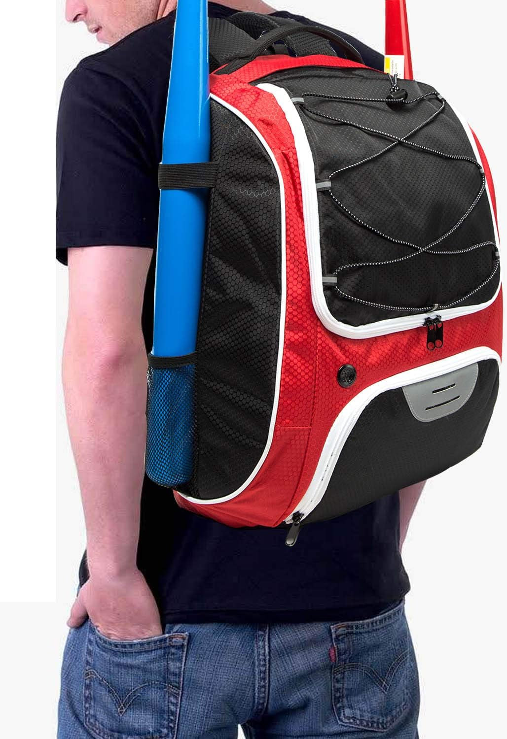 Baseball Bag - Baseball Backpack for Youth and Adults, Softball Bat Bag with Shoe Compartment and Fence Hook Hold Bat,Helmet,Glove and Shoes.