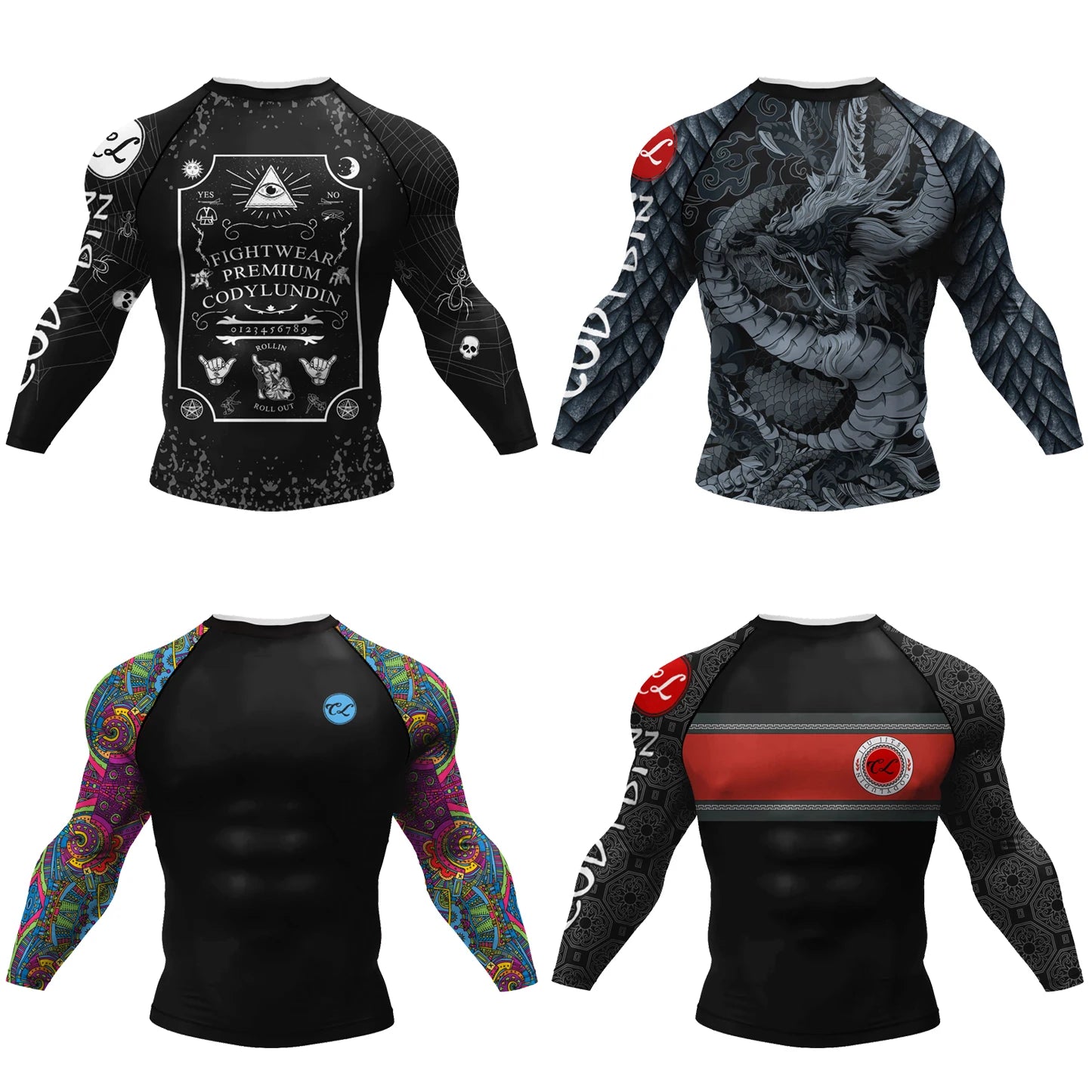 Cody Lundin Men Cool Fighting Wear Jiu Jitsu BJJ Boxing Rashguard Custom Grappling Kicboxing Club Uniforms Compression Gym Tees