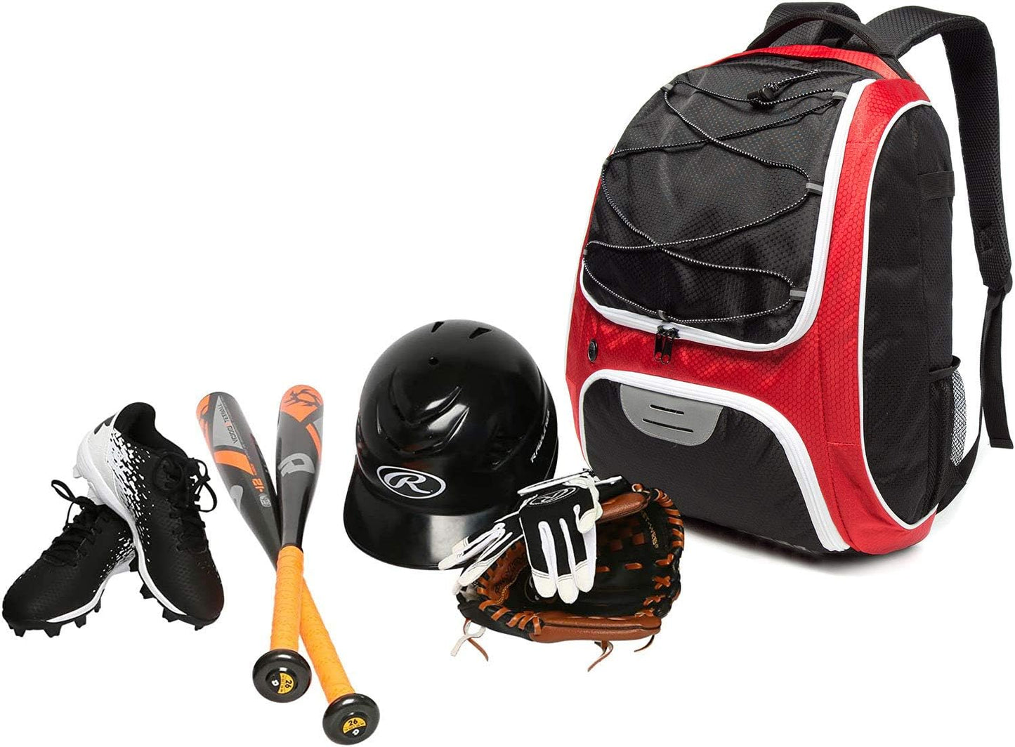 Baseball Bag - Baseball Backpack for Youth and Adults, Softball Bat Bag with Shoe Compartment and Fence Hook Hold Bat,Helmet,Glove and Shoes.
