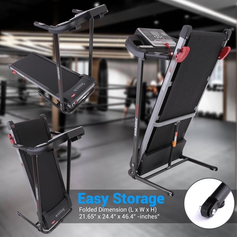 Folding Treadmill - Foldable Home Fitness Equipment with LCD for Walking & Runni