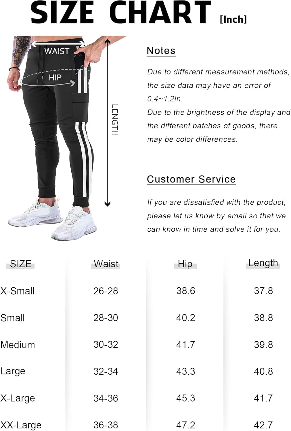 Men'S Cargo Jogger Pants Slim Fit Striped Athletic Sweatpants Gym Workout Running Track Trousers(Dark Grey US X-Large)